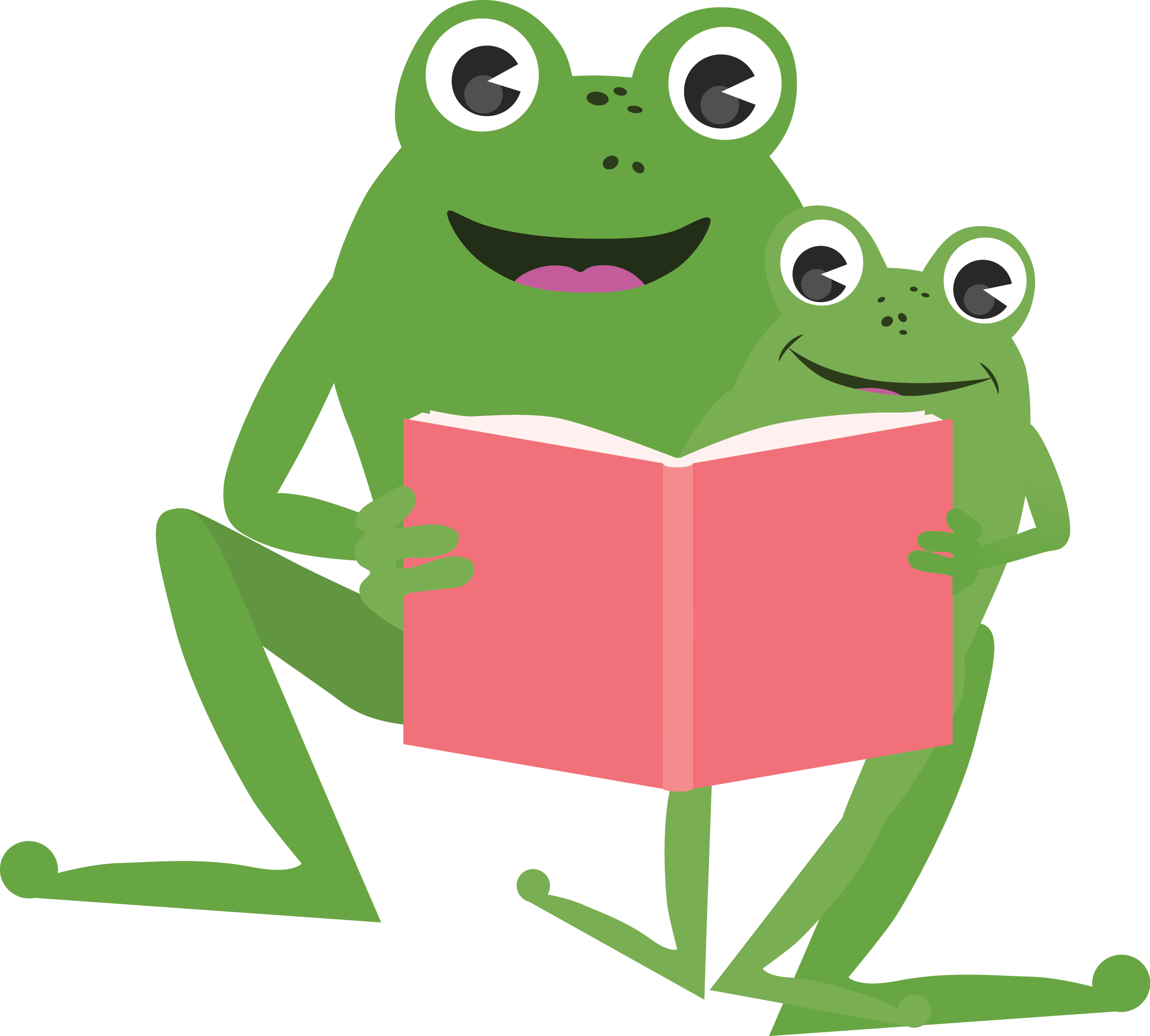 Frog reading