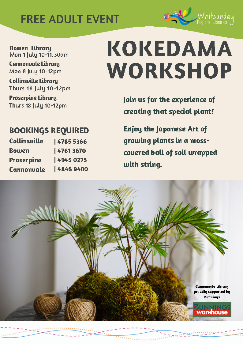 Kokedama workshop flyer