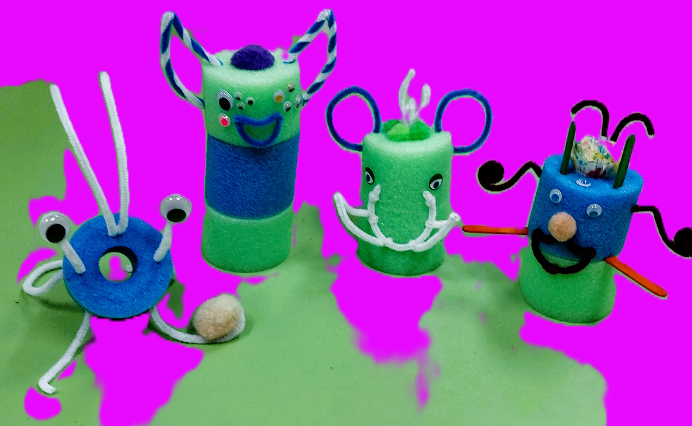 Pool noodles monsters