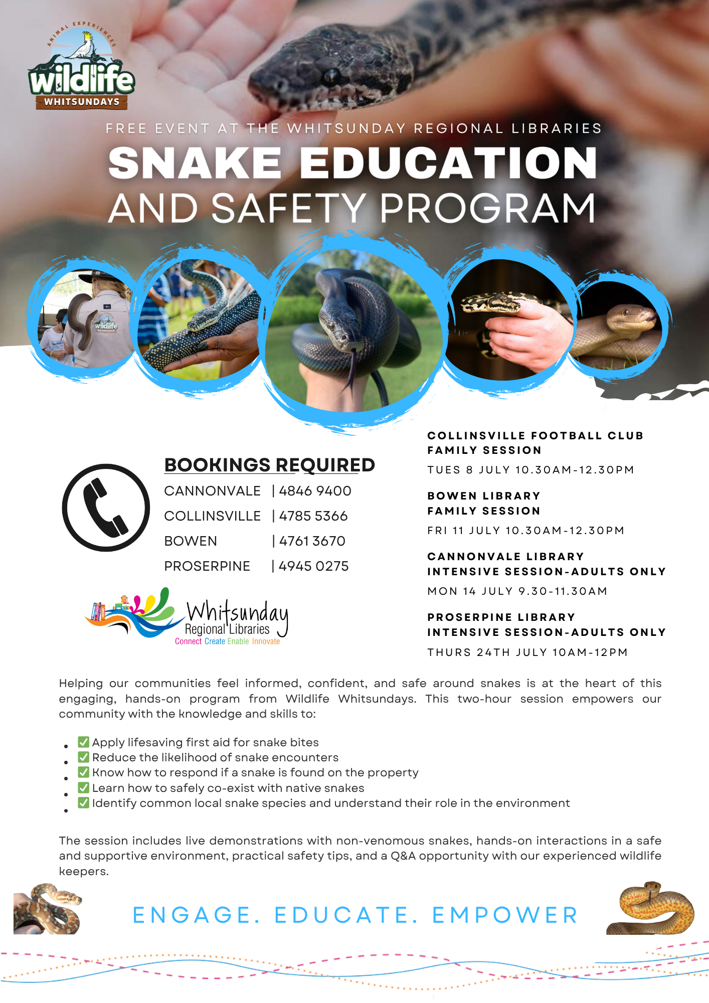 Snake education workshop & safety program - Proserpine Library