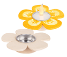 Wooden Flower Tea Light Holder - Cannonvale Library